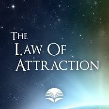 Illustrasjon av teksten "The Law of Attraction" – loven om tiltrekning.