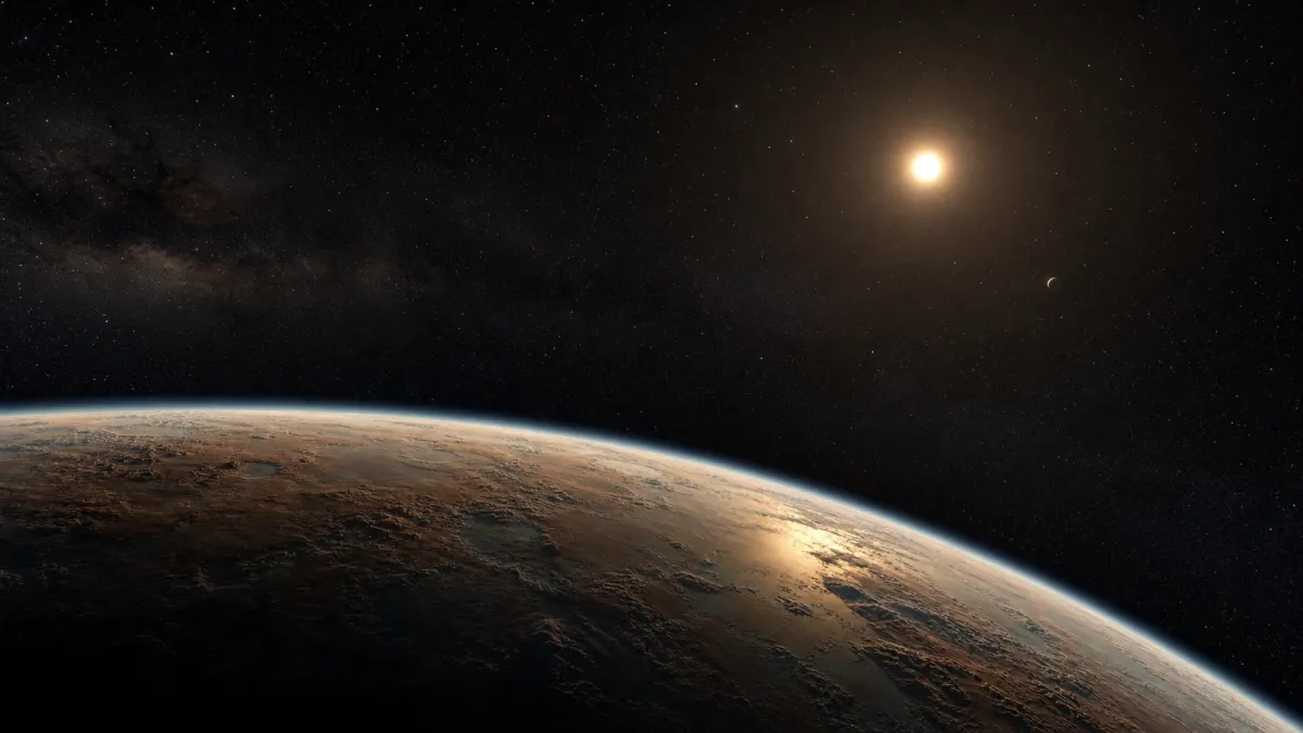 Rocky exoplanet orbiting a distant Sun-like star