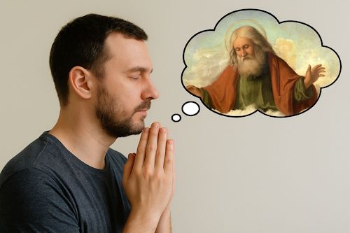 A man Talking with God in a prayer